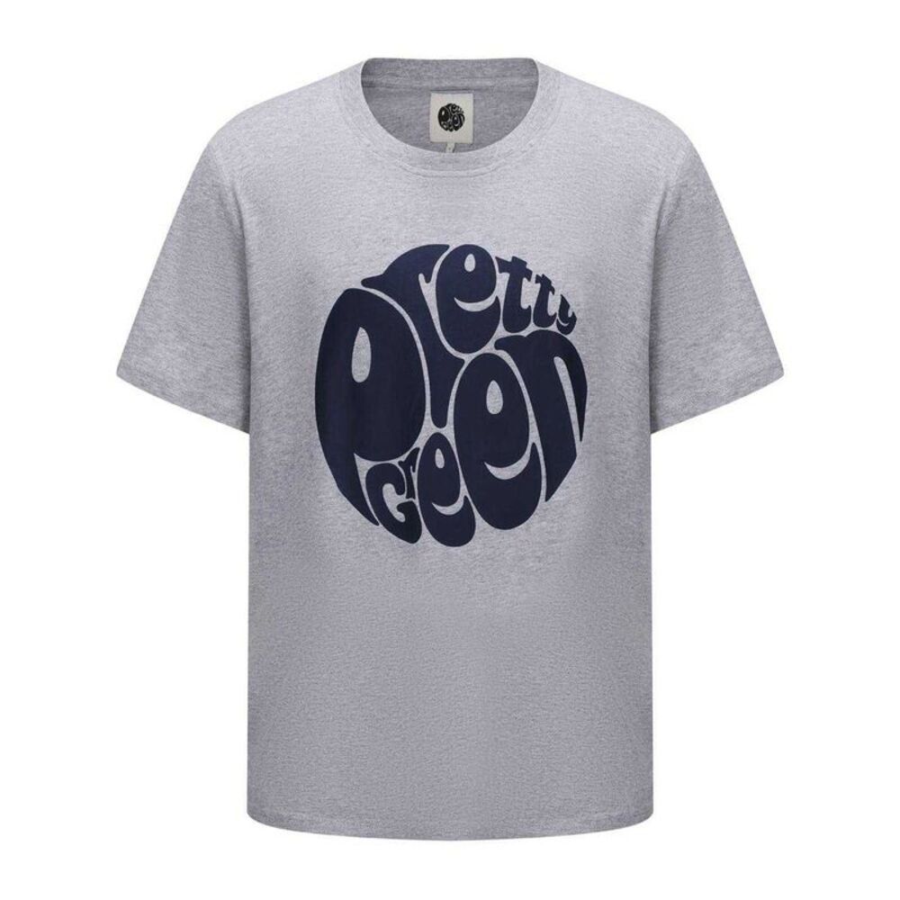 Pretty Green Mens Logo Cotton T-Shirt / Gray